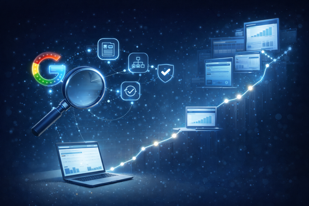 why Google doesn’t trust new websites and how SEO trust builds over time concept